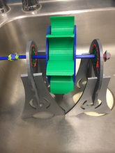 3d gedruckte Wassermühle pinshape Wissenschaft mechanical design contest Strom kuman 3d print model - Mito3D