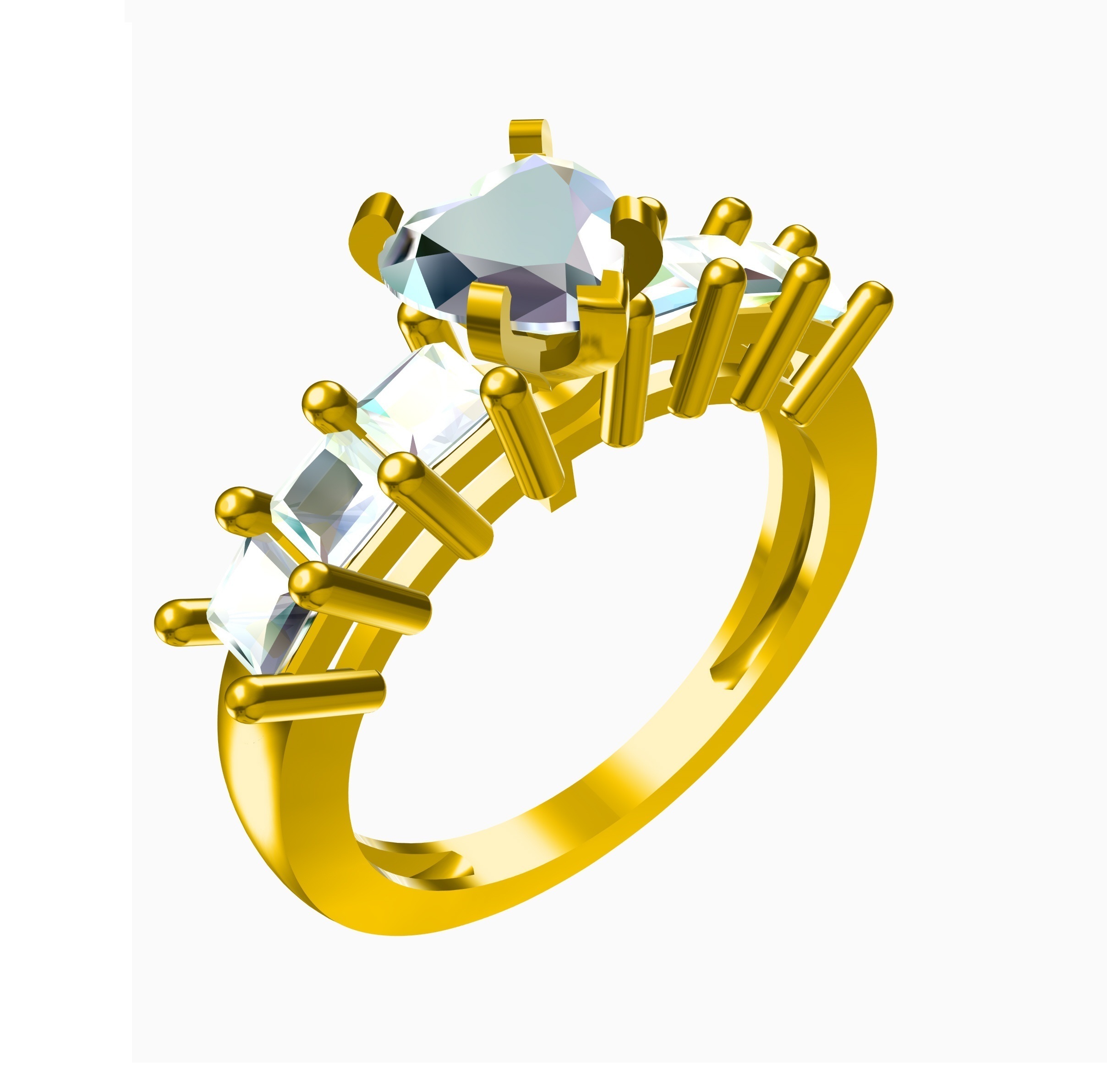3d bijoux conception cao format stl pinshape modèle bague mariage Cao fiançailles 3D print model - Mito3D