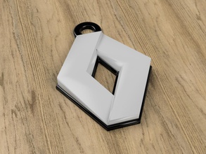 renault Schlüsselanhänger pinshape racing automotive Auto logo3d logo mechanical design contest keychain 3d print model - Mito3D