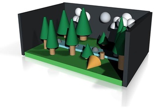 noche bosque pinos pinshape árboles navidad árbol esculturas pino modelos modelo miniaturas bosques nubes 3d print model - Mito3D