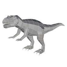 poly rex model cadiaan pinshape printing 3d blend blender 3dmodel t-rex trex dino lowpoly 3d print model - Mito3D