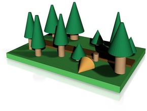 bosque pinos ruta pinshape árboles navidad árbol esculturas pino modelos miniaturas bosques 3d print model - Mito3D