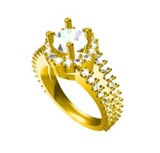 3d Schmuck cad Modell solitaire wedding ring pinshape Verlobungsring Ehering stl 3d print model - Mito3D