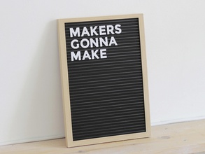 letter board - fully 3d printed pinshape deco hold house household wall photography photograph photo picture frame diy message-board letter-board 3d print model - Mito3D