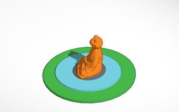 meditieren frog pond rock pinshape 3d design 3d print model - Mito3D