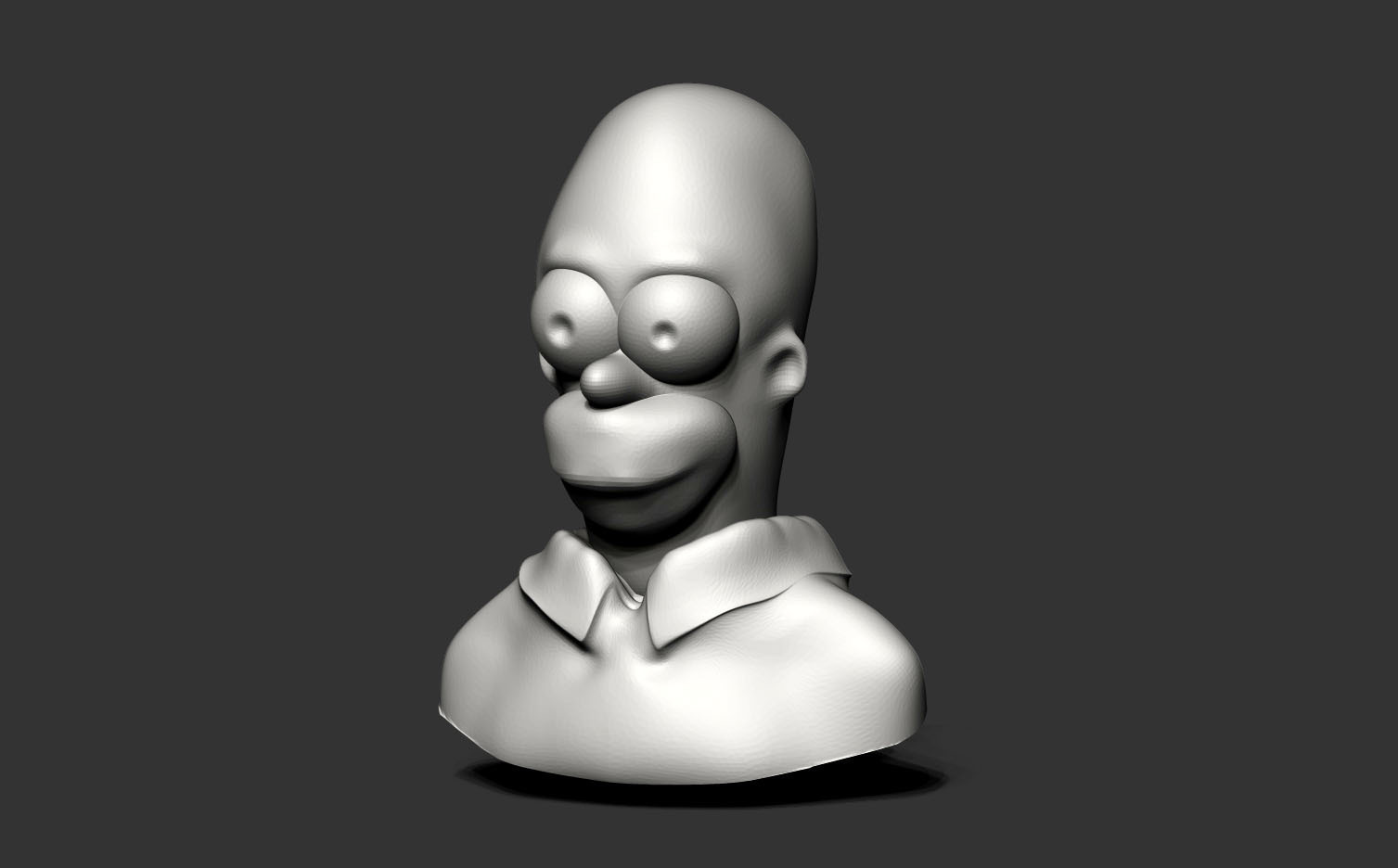 homer büstü pinshape toon komik simpson çizgi film 3D print model - Mito3D