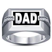 día padre especial modelo cad 3d papá anillo pinshape compromiso boda stl joyería hombres banda 3d print model - Mito3D