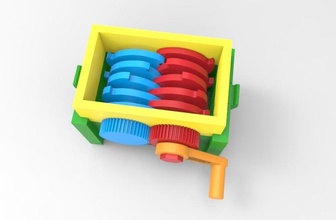super ez trituradora pinshape mecánica diseño concurso compost 3d print model - Mito3D