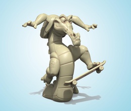 sk8 croc 20 pinshape characterdesign character-modeling-contest 3d print model - Mito3D