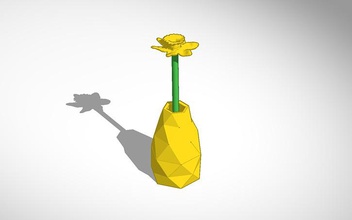 daffodil vaso pinshape i vasi modelli modello giardino fiori fiore narcisi 3d print model - Mito3D