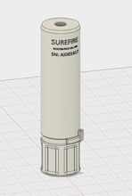 airsoft surefire 556 supressor pinshape disegno 3d 3d print model - Mito3D