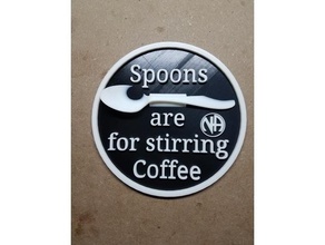 spoons stirring coffee pinshape narcotics-anonymous treatment recovery 3d print model - Mito3D