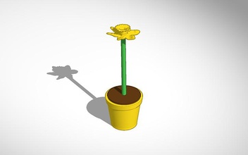 jonquille jaune pot pinshape plantes plante modèles modèle fleurs fleur jonquilles 3d print model - Mito3D