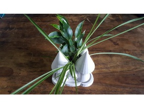 pianta castello pinshape vaso piatto fioriera fiori pot 3d print model - Mito3D