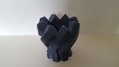 hexagone tordu colum vase pinshape jardinière fleurs pot plantes plante 3d print model - Mito3D