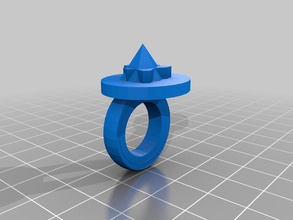 spike ring druckbare pinshape Ringe Schmuck 3d print model - Mito3D