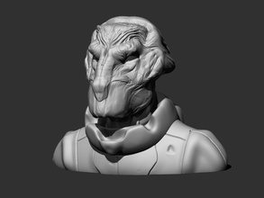 cabeça alien pinshape busto criatura 3d print model - Mito3D