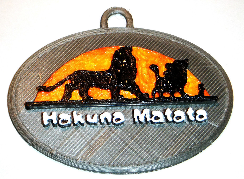 hakuna matata aslan Kral Anahtarlık pinshape Boom timon hukuna hangerbadges 3D print model - Mito3D