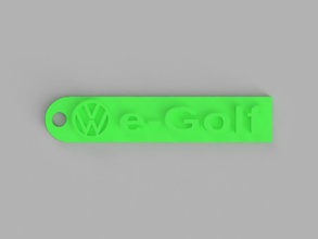 volkswagen golf keychain pinshape disegno 3d 3d print model - Mito3D