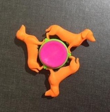 teckel fidget spinner pinshape Conception 3d 3d print model - Mito3D
