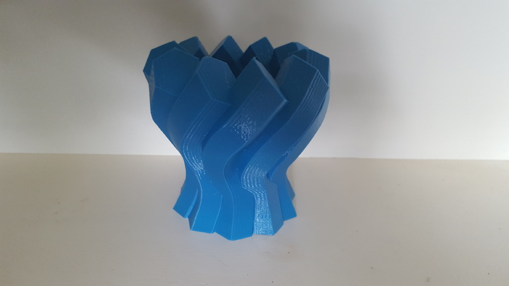 twisted hexagon colum pot vase 2 pinshape 3d-design 3D print model - Mito3D
