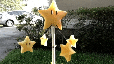 invencível gramado estrelas pinshape mecânica design contest vento catavento grama estrela mariobros mario ornamento 3d print model - Mito3D