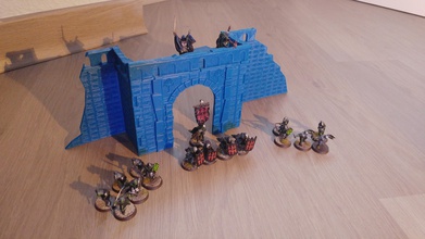 villaggio muro rotto porta warhammer scenografia pinshape signore degli anelli in miniatura wargame gondor lotr tavolo gioco 3d print model - Mito3D