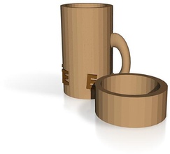 café cartouche pinshape jar manger pot accessoires 3d print model - Mito3D