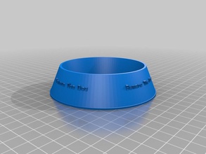 beware dog pet bowl pinshape customized 3d print model - Mito3D