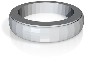 11 numara unisex yüzük pinshape mücevher 3d print model - Mito3D