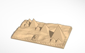 geleneksel görünümü piramitler yazdırılabilir plastik pinshape giza sphix Sfenks piramit Mısır 3d print model - Mito3D