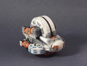 lightbringer class 2 commercial vessel pinshape adventure continuum engineer explorer fantasy fiction game gaming miniature model researcher rocket rpg science scientist scifi sf space spaceship starship toy 3d print model - Mito3D