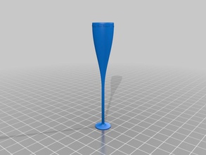 happy year champagne glass pinshape customized 3d print model - Mito3D