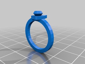diamant coeur anneau pinshape Conception 3d 3d print model - Mito3D