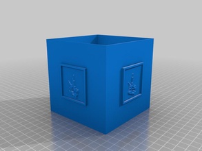 personalizado cubo lithopanes tapa caja pinshape 3d print model - Mito3D