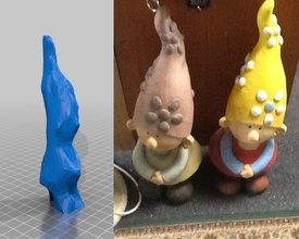 blank colour gnome scanned 123d catch edited tinkercad pinshape gnomes 3d print model - Mito3D