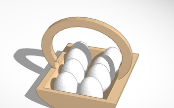 uovo cesto uova pinshape disegno 3d 3d print model - Mito3D