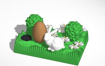 Paskalya tavşanı pinshape 3d tasarım 3d print model - Mito3D