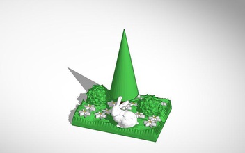 spring bunny pinshape 3d-design 3d print model - Mito3D