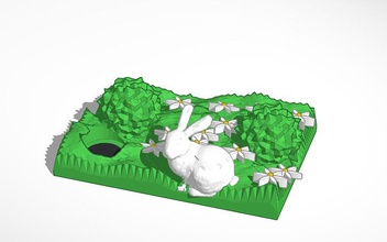 spring bunny hole pinshape 3d-design 3d print model - Mito3D