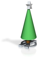 árvore natal base dados estrela pinshape árvores 3d print model - Mito3D
