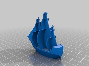 customized scalable pirate ship pinshape 3d print model - Mito3D