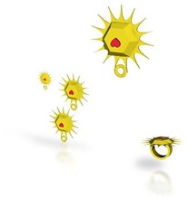 sun heart jewelry set pinshape 3d-design 3d print model - Mito3D