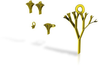 tree life jewelry set pinshape 3d-design 3d print model - Mito3D