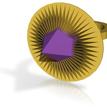 violet spike anneau pinshape Conception 3d 3d print model - Mito3D