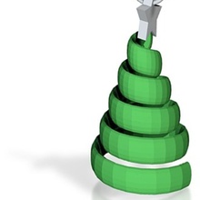 ağaç dekorasyon pinshape Anahtarlık girdap kolye Noel ağaçları xmas ağacı ağaçlar 3d print model - Mito3D