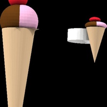 ice cream ring pendant set pinshape 3d-design 3d print model - Mito3D