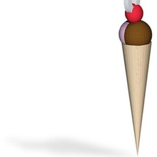 crème glacée pendentif pinshape Conception 3d 3d print model - Mito3D