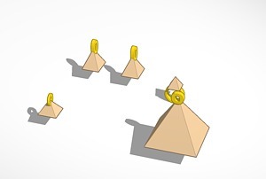 pyramids jewelry set pinshape 3d-design 3D print model - Mito3D