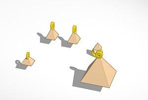 pirâmides conjunto jóias pinshape 3d design 3d print model - Mito3D